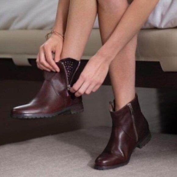 Earthies Sintra 2 Brown leather Ankle boots Size 7 - Picture 1 of 7